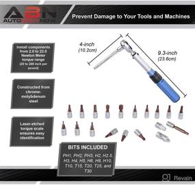 img 1 attached to 🔧 Highly Accurate ABN 1/4IN Drive Click Torque Wrench Set - 23Pc Dual Direction 2-22Nm, 20-200 Inch Pound Wrench and Bit Tool Set