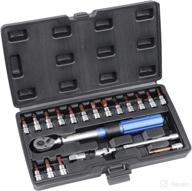 🔧 highly accurate abn 1/4in drive click torque wrench set - 23pc dual direction 2-22nm, 20-200 inch pound wrench and bit tool set логотип