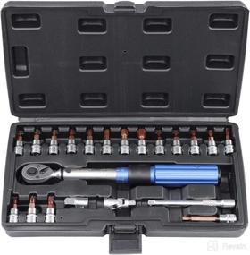 img 2 attached to 🔧 Highly Accurate ABN 1/4IN Drive Click Torque Wrench Set - 23Pc Dual Direction 2-22Nm, 20-200 Inch Pound Wrench and Bit Tool Set