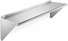 img 4 attached to GRIDMANN'S Commercial Grade Stainless Steel Wall Mount Shelf With Backsplash - Perfect For Kitchens, Restaurants And Bars!
