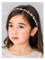 sweetv silver flower girl headpiece: crystal baby girl headband for wedding, birthday, photography logo