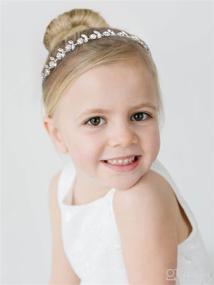 img 3 attached to SWEETV Silver Flower Girl Headpiece: Crystal Baby Girl Headband for Wedding, Birthday, Photography