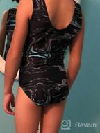 img 1 attached to Marble Line Gymnastics Leotards with Shorts for Girls Ages 4-12 by Dancina review by Lisa Weigel