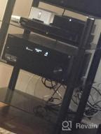 картинка 1 прикреплена к отзыву 5Rcom 4-уровневая подставка для мультимедиа: простая сборка подставка для телевизора с закаленным стеклом и хранилищем для полки для AV-игр - черный от Aaron Webb