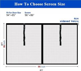 img 3 attached to Magnetic Fiberglass Mesh Garage Screen Door - Easy Assembly & Heavy Duty Pass-Through For 1 Car Garage (8X7FT, Grey, 3.3LB)