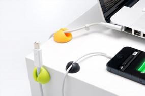 img 1 attached to Organize Your Cables In Style With Bluelounge CableDrop Mini Bright - BLUCDM-BR