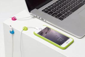 img 3 attached to Organize Your Cables In Style With Bluelounge CableDrop Mini Bright - BLUCDM-BR