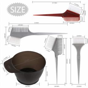 img 3 attached to Hair Dye Brush And Bowl Set, YGDZ Hair Dye Kit Professional Salon Hair Color Brush And Bowl Set, 4Pcs Tint Brushes & 2Pcs Mixing Bowls