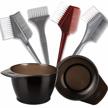 hair dye brush and bowl set, ygdz hair dye kit professional salon hair color brush and bowl set, 4pcs tint brushes & 2pcs mixing bowls logo