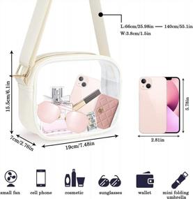 img 2 attached to Stadium-Approved Clear Crossbody Bag For Concerts, Sports, And Festivals