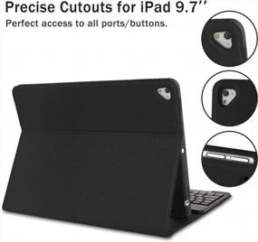 img 1 attached to Detachable Wireless Keyboard Case For IPad 9.7 Inch - Compatible With IPad 6Th Gen 2018, IPad 5Th Gen 2017, IPad Pro 9.7 Inch, IPad Air 2, Air - Smart Folio Case - 7 Colors Backlit - Black
