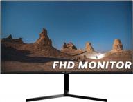 🖥️ crua g220a 22" black led computer monitor with 1920x1080p, 75hz, flicker free, blue light filter, and frame technology ports. logo