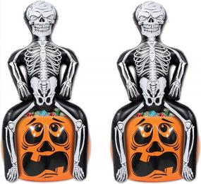 img 3 attached to 25.5'' X 47.5'' Beistle Inflatable Skeleton Party Pooper Coolers - 2 Piece Set!