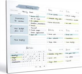 img 4 attached to Full Year Productivity Planner: Weekly Planner Pad Tear Off – 52 Undated Sheets, Daily To Do List Notepad & Habit Tracker 10.1 X 7.7’’