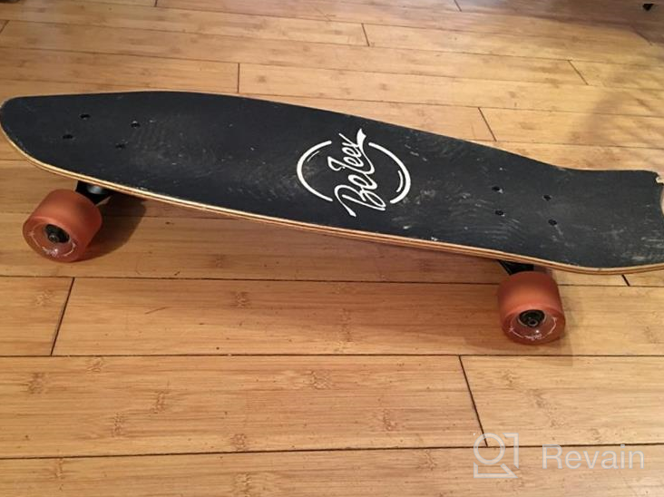 img 1 attached to BELEEV Cruiser Skateboards For Beginners, 27 Inch Complete Skateboard For Kids Teens Adults, 7 Layer Canadian Maple Double Kick Deck Concave Trick Skateboard With All-In-One Skate T-Tool review by Michael Paquette