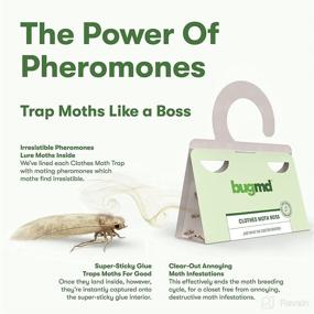 img 2 attached to 🪲 BugMD Clothes Moth Boss Traps: Effective Glue Bug Repellent for Closets, Wardrobes, & Cabinets