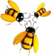 vindar металлическая настенная скульптура пчелы сад настенный декор набор из 3 пчел на открытом воздухе и внутреннем декоративное искусство настенные скульптуры логотип
