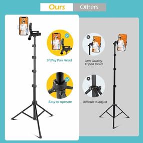 img 1 attached to Eicaus 62'' Cell Phone Tripod Stand, Travel Camera Tripod &Selfie Stick Tripod With Remote Perfect For Live Streaming/Vlogging/Video Recording, Tripod For IPhone/Android/Projector With Phone Holder