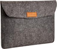 achieve superior protection with amazon basics 13 inch felt macbook laptop sleeve case - charcoal logo