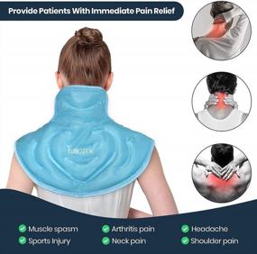 img 3 attached to Get Immediate Relief With Neck Shoulder Ice Pack | Large Hot And Cold Compress Therapy Wrap For Upper Back Pain, Injuries And Swelling | Reusable Gel Cold Pack Wrap For Bruises And More