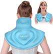 get immediate relief with neck shoulder ice pack | large hot and cold compress therapy wrap for upper back pain, injuries and swelling | reusable gel cold pack wrap for bruises and more logo