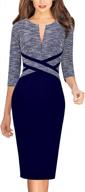 chic front-zip pencil dress for work, business, and cocktails: vfshow women's slim fit collection логотип