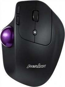 img 4 attached to Black PERIMICE-720 Wireless Ergonomic Trackball Mouse With Adjustable Angle By Perixx - Boost Your Productivity