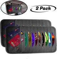 lebogner car sun visor cd holder and vehicle organizer, 2 pack – auto interior accessories 🚗 with 10 pocket cd/dvd storage case, registration, document, and ticket holder – storage pouch organizer for better organization logo