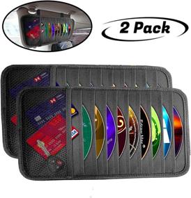 img 4 attached to Lebogner Car Sun Visor CD Holder and Vehicle Organizer, 2 Pack – Auto Interior Accessories 🚗 with 10 Pocket CD/DVD Storage Case, Registration, Document, and Ticket Holder – Storage Pouch Organizer for Better Organization