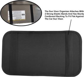 img 1 attached to Lebogner Car Sun Visor CD Holder and Vehicle Organizer, 2 Pack – Auto Interior Accessories 🚗 with 10 Pocket CD/DVD Storage Case, Registration, Document, and Ticket Holder – Storage Pouch Organizer for Better Organization