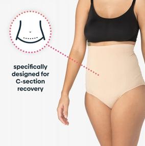 img 2 attached to Upspring C-Panty: High Waisted Postpartum Recovery Underwear With Silicone Panel For Incision Care - 2 Pack