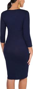 img 1 attached to Krisp Cross Jersey Dress 6174 NVY 16 Women's Clothing : Dresses