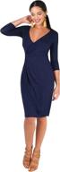 krisp cross jersey dress 6174 nvy 16 women's clothing : dresses logo