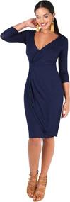 img 2 attached to Krisp Cross Jersey Dress 6174 NVY 16 Women's Clothing : Dresses