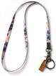 floral key lanyard for women - mngarista neck lanyard with durable keyring and clasp for id badges, school id or wallets, textured design for enhanced appeal logo