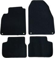 🚗 floor mat compatible with 2003-2011 saab 9-3: factory fitment nylon carpet front & rear black 4pc mats by ikon motorsports, 2004-2010 logo