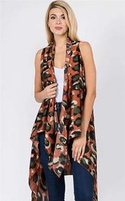 img 3 attached to 👚 Women's Asymmetrical Cardigan with Various Uneven Patterns - Accessorize with Scarves & Wraps