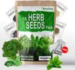 savvygrow's 15 heirloom herb seed collection: 4000+ seeds with 95% germination rate, free markers, non-gmo, and usa-sourced logo