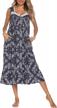 sleeveless women's nightgown with pockets - aviier cotton house dress in long length, sizes s-xxl logo