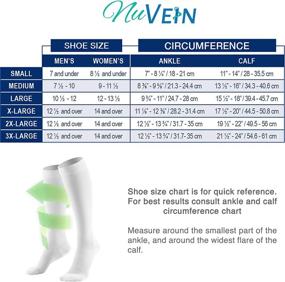 img 3 attached to 2X-Large NuVein Surgical Stockings - 18MmHg Embolic Recovery Support, Unisex Knee High Fit, Closed Toe White