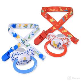 img 4 attached to 🦖 Rearz Dinosaur Adult Pacifier with Lanyard and Clip (2 Pack) - Comfortable and Fun Pacifiers for Adults