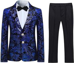 img 4 attached to Golden Jacquard Wedding Boys' Tuxedo: Formal Suits & Sport Coats