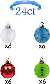 img 2 attached to Add Delight To Your Christmas Tree With Valery Madelyn'S 24Ct Shatterproof Elf Ornaments - 40Mm In Size