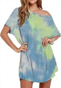 img 4 attached to Women'S Plus Size Tshirt Dress, High Low Nightgown, Short Sleeve Cover Up Loose Soft