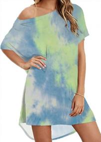 img 2 attached to Women'S Plus Size Tshirt Dress, High Low Nightgown, Short Sleeve Cover Up Loose Soft
