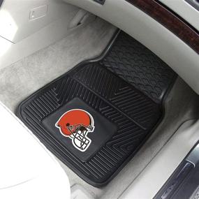 img 3 attached to Cleveland Browns 2-Piece Heavy Duty Vinyl Car Mat Set by FANMATS: Front Row Floor Mats, All Weather Protection, Universal Fit with Deep Reservoir Design