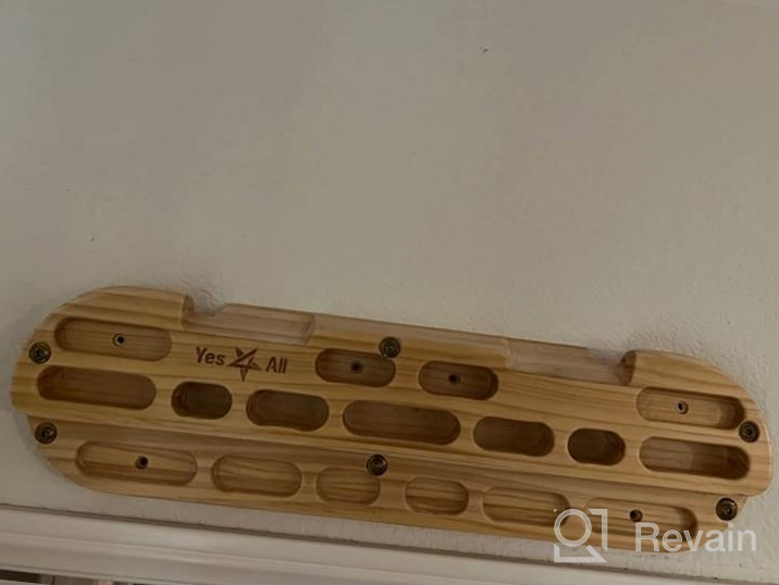 img 1 attached to Enhance Your Grip And Climbing Skills With The Yes4All Wooden Hang Board For Doorways review by Ickey Case