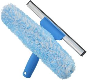 img 4 attached to 🪟 Unger Professional 10" Window Cleaning Tool: Ultimate 2-in-1 Microfiber Scrubber and Squeegee for Sparkling Windows".