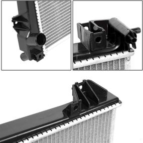 img 1 attached to 🔥 DNA Motoring OEM-RA-2342 Aluminum Core Radiator - Direct Fit for 2002-2005 Explorer/Mountaineer, 21-1/8" W X 23-3/4" H x 1-1/4" D, 1-9/16" Inlet & Outlet