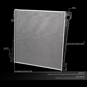 img 3 attached to 🔥 DNA Motoring OEM-RA-2342 Aluminum Core Radiator - Direct Fit for 2002-2005 Explorer/Mountaineer, 21-1/8" W X 23-3/4" H x 1-1/4" D, 1-9/16" Inlet & Outlet